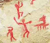 Прорисовка знаков на скале Таш-Аир по фотографии.