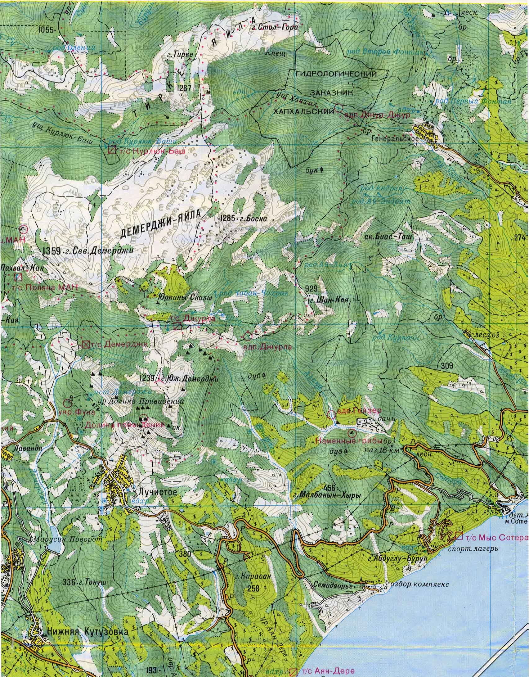 Туристическая Карта Горного Крыма